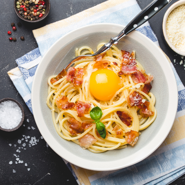 Pâtes carbonara crémeuses